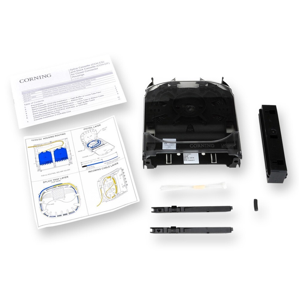 Corning CCH-CF Empty CCH Cassette Termination and Slack Storage
