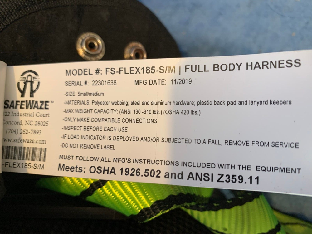 Safewaze Safety Harness Pro+ Small / Medium