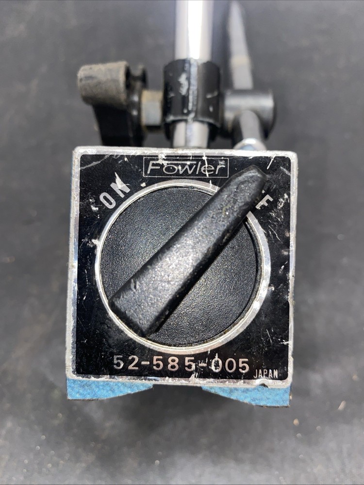 Fowler 52-585-010 Magnetic Base Indicator Holder- Blue base