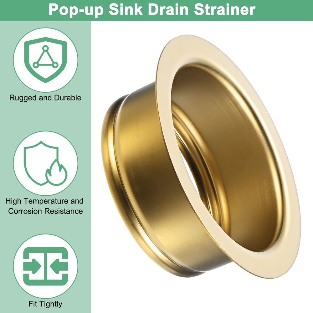 1-Pack Garbage Disposal Sink Flange for Garbage Disposal [Gold]