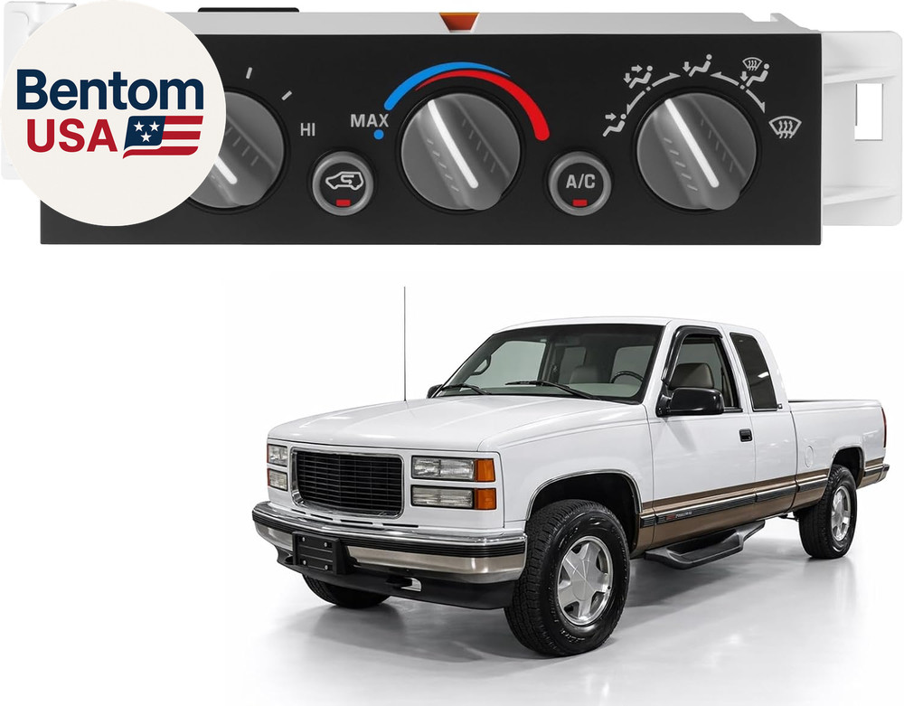 A/C Heater Control Panel with Rear Window Defogger for 1996-2000 Chevy GMC C1500