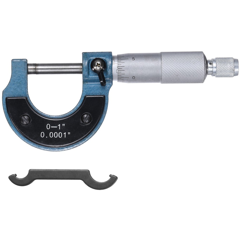 Outside Micrometer, 0-1inch Range 0.0001" Accuracy, Blue