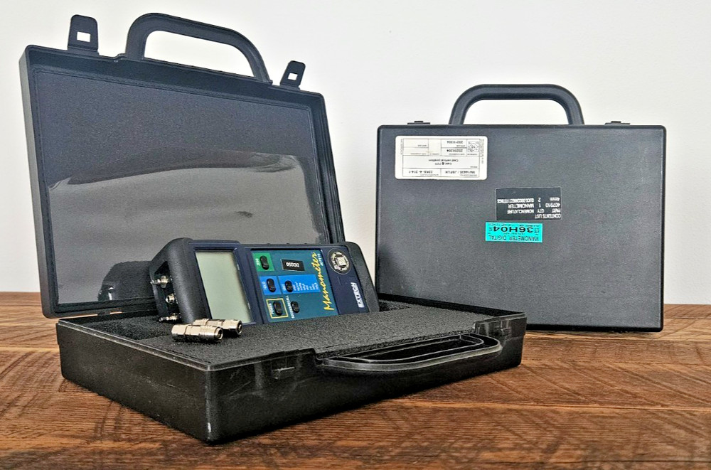 Extech Instruments Digital Manometer Model 407910 with Hard Case & Accessories