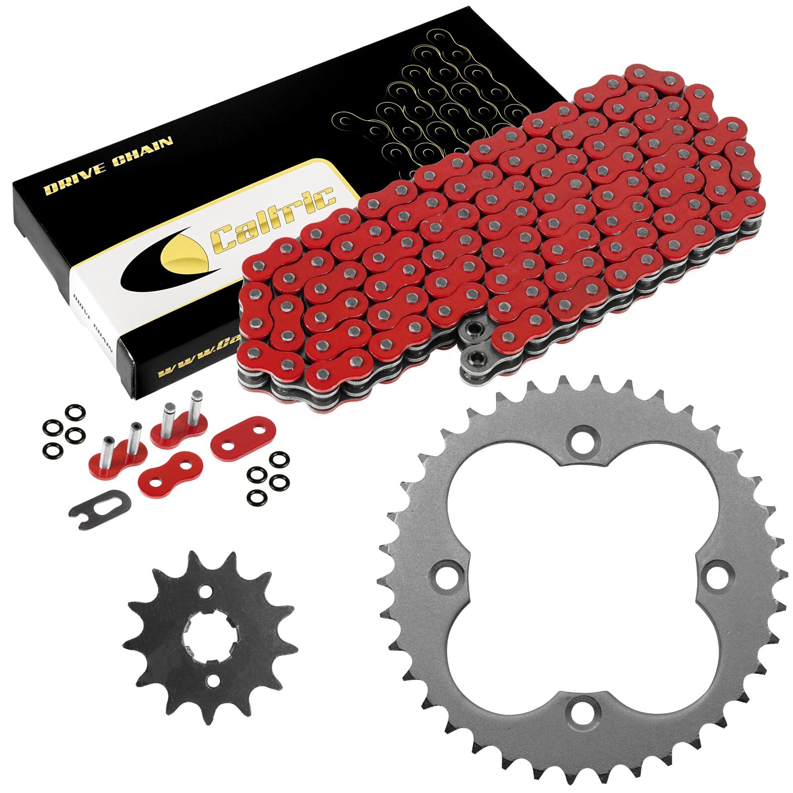 Red O-Ring Drive Chain & Sprockets Kit for Honda TRX300EX TRX300X 2X4 1993-2009
