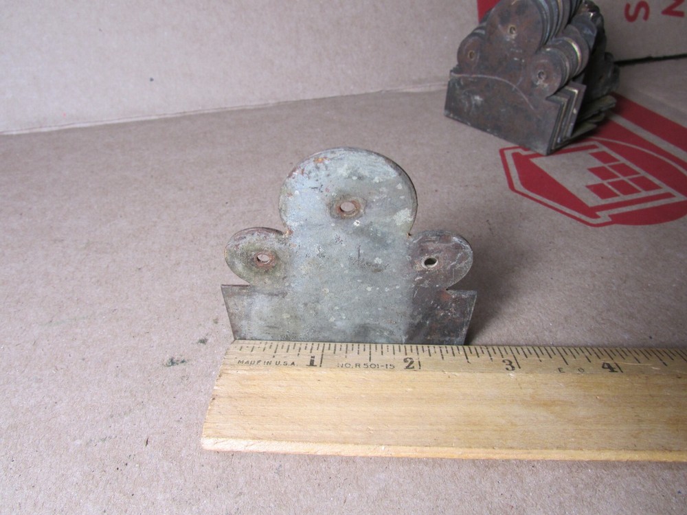 Vintage Solid Brass Carpenters Tool Box Corner Hardware Decorative Pieces
