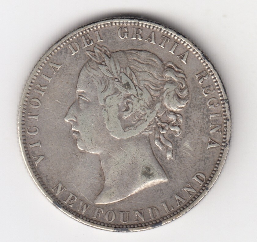 1900 Newfoundland 50 Cents Silver Coin - VF+