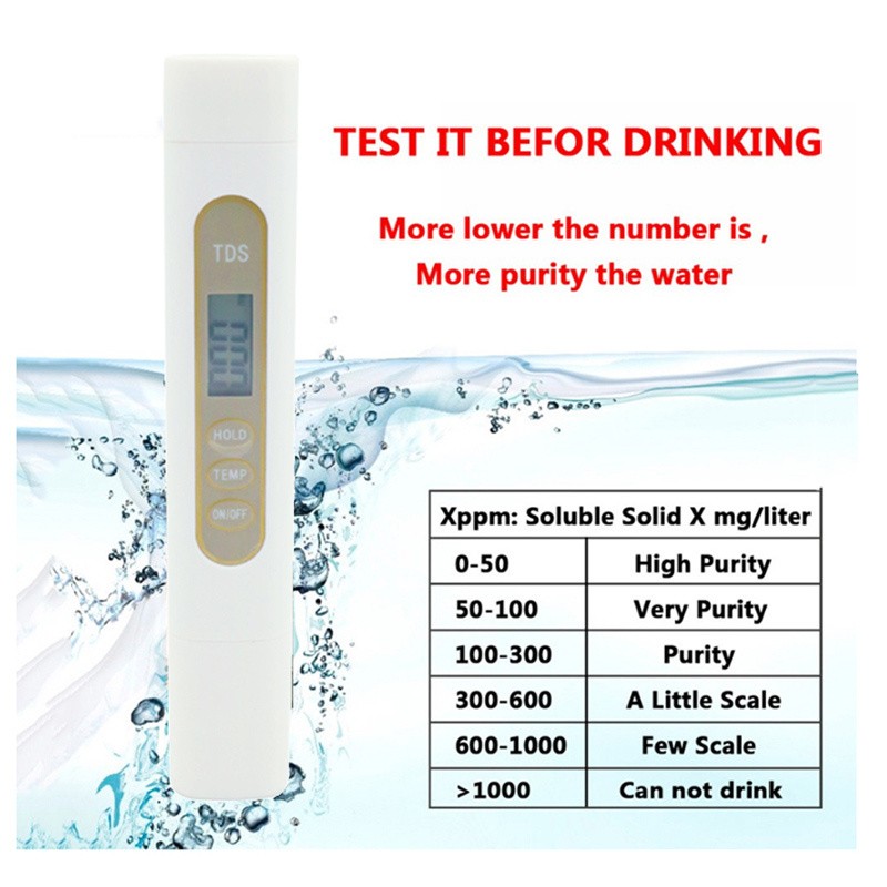 Lcd Hd Screen With Clear Display Testing Pen For Water Purifier Testing 36g