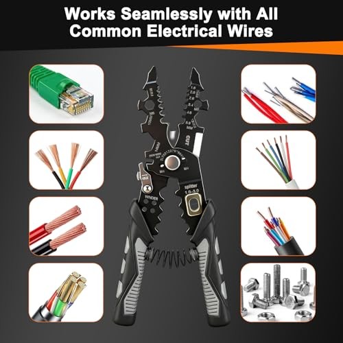 25-in-1 Multifunctional Wire Stripper - Professional Tool Black