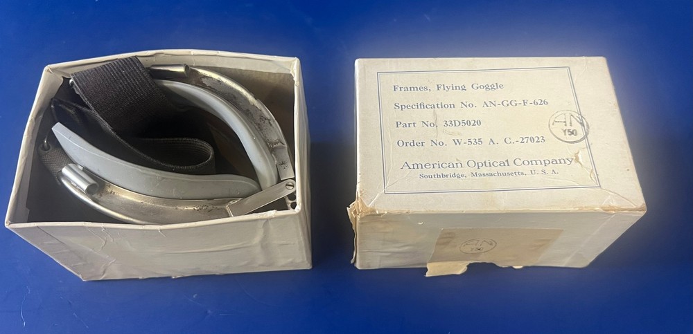 AMERICAN OPTICAL AN-6530 FLYING GOGGLES w/ORIGINAL BOX