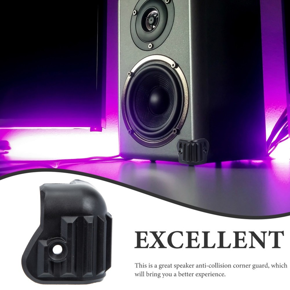 Speaker Corner Protectors 16Pcs Black for Collision Prevention