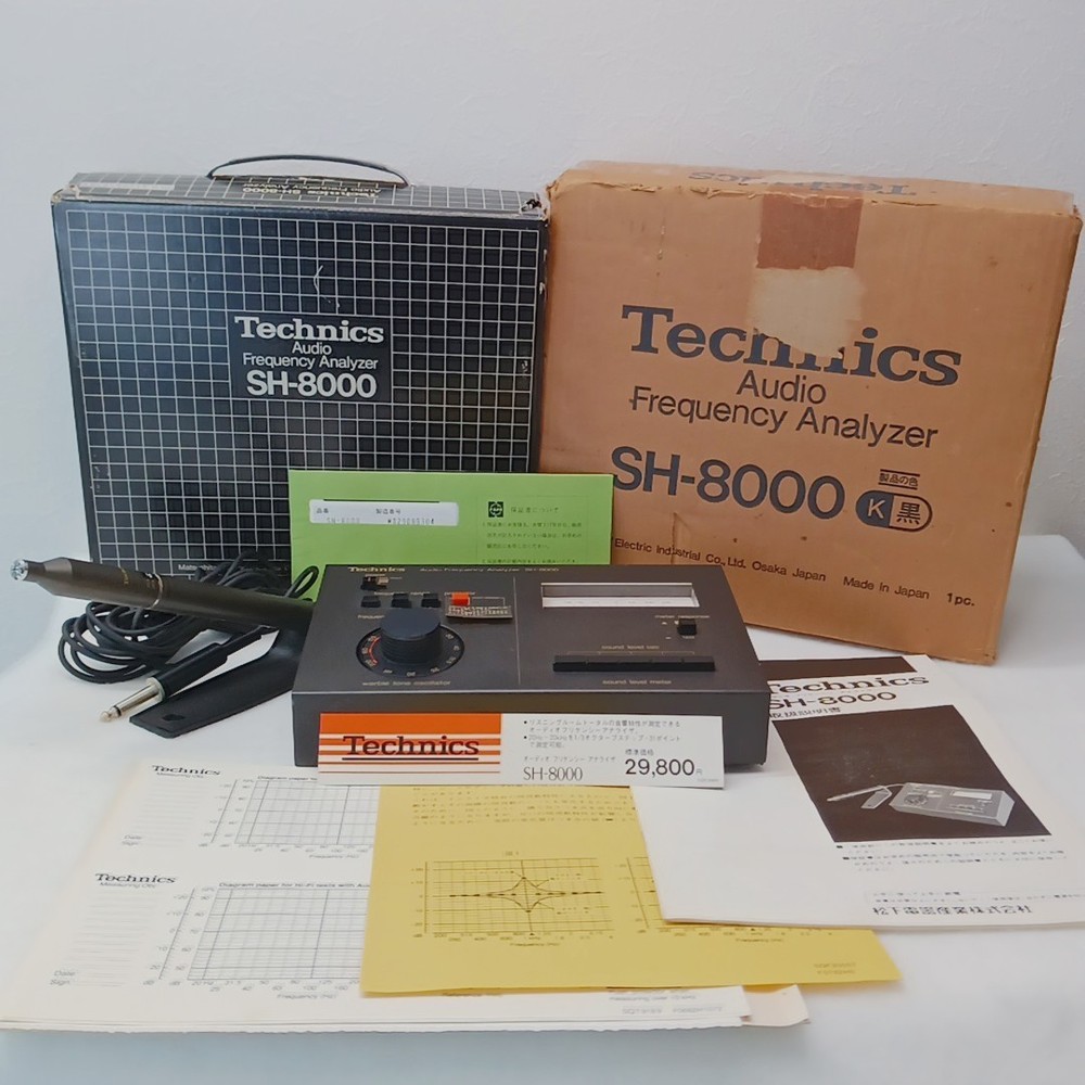 Technics SH-8000 Graphic Equalizer Checker Audio Analyzer with Microphone Tested