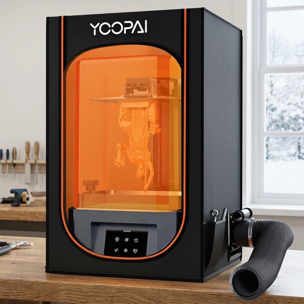 YOOPAI Resin 3D Printer Enclosure Waterproof LED Light Vent Kit Stable Temp