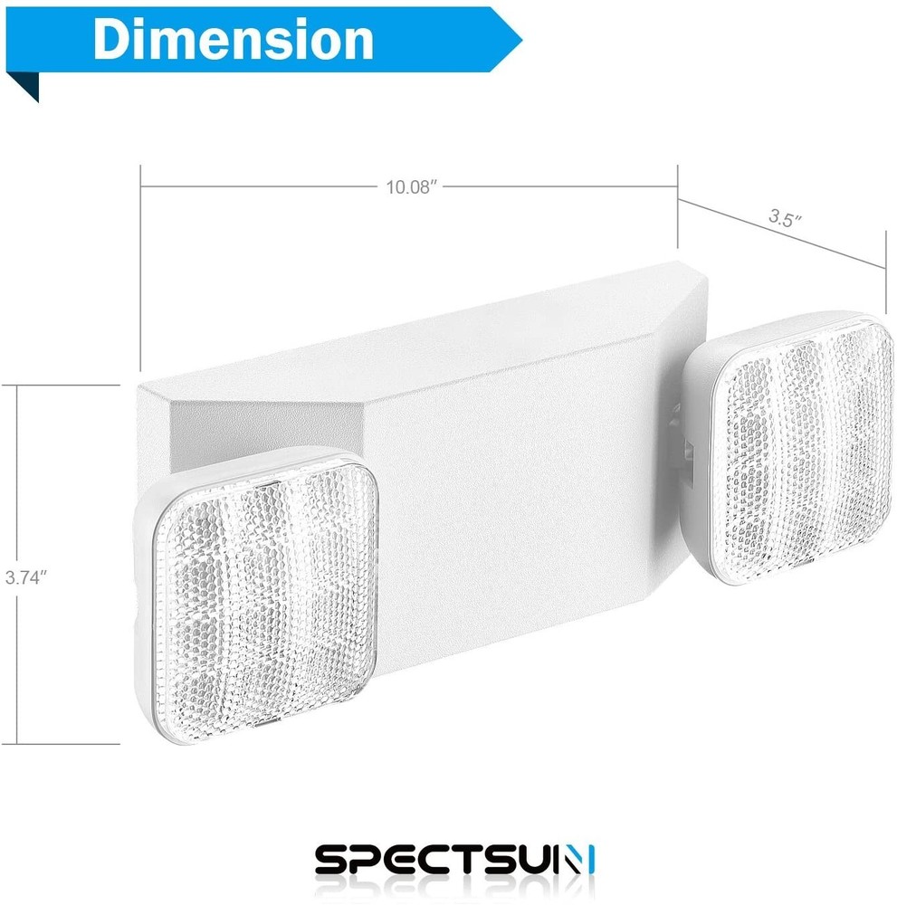 UL Listed 12 Pack White Emergency Exit Lighting with Battery Backup for Busniess