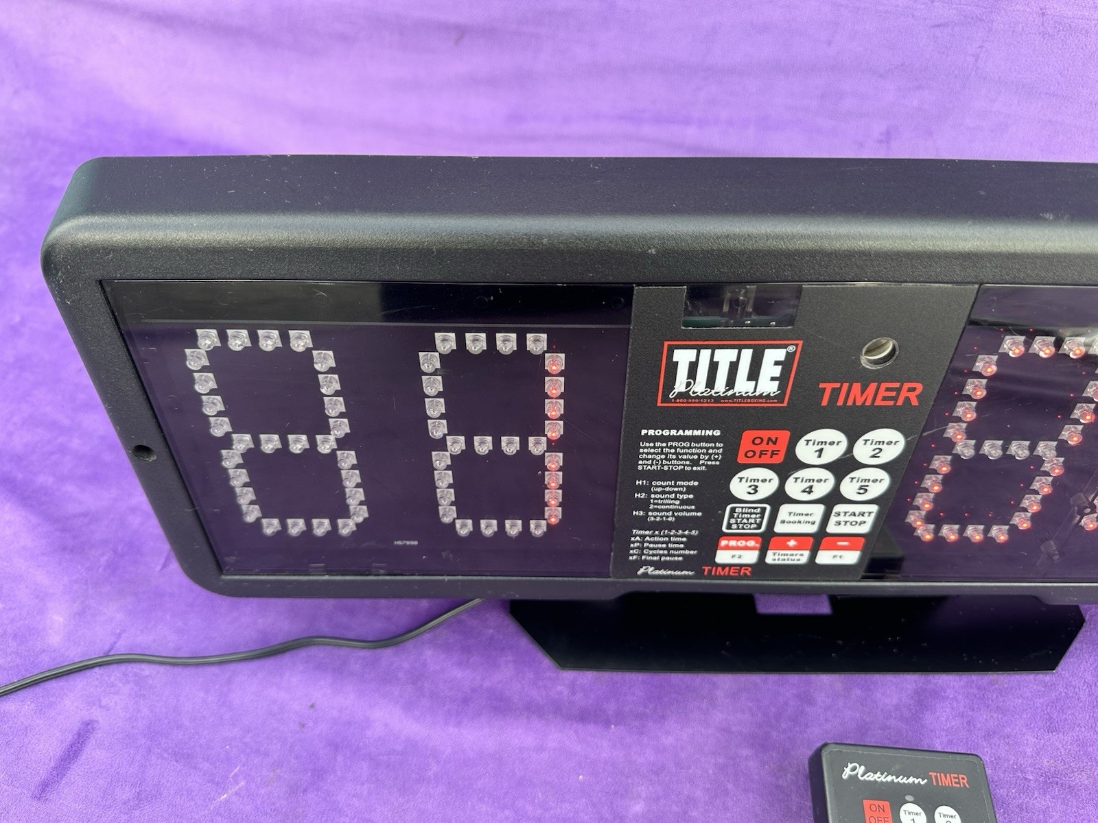 Title Boxing Platinum Professional Fight & Gym Timer w/Remote