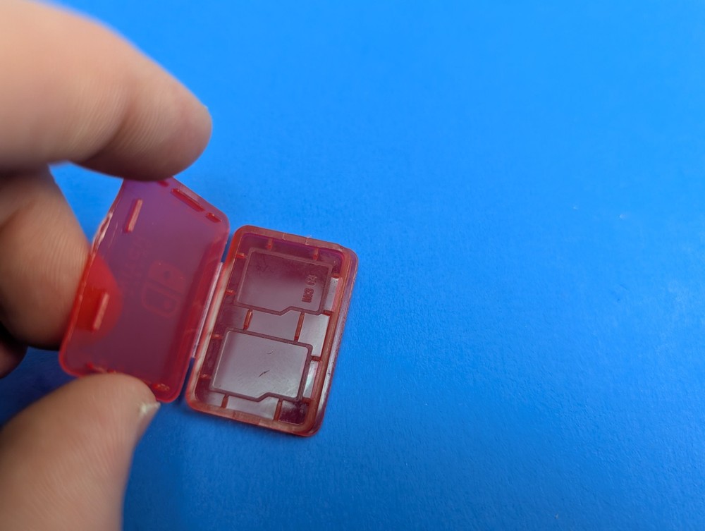 Mini Red Plastic Nintendo Switch Memory Card Case Holder