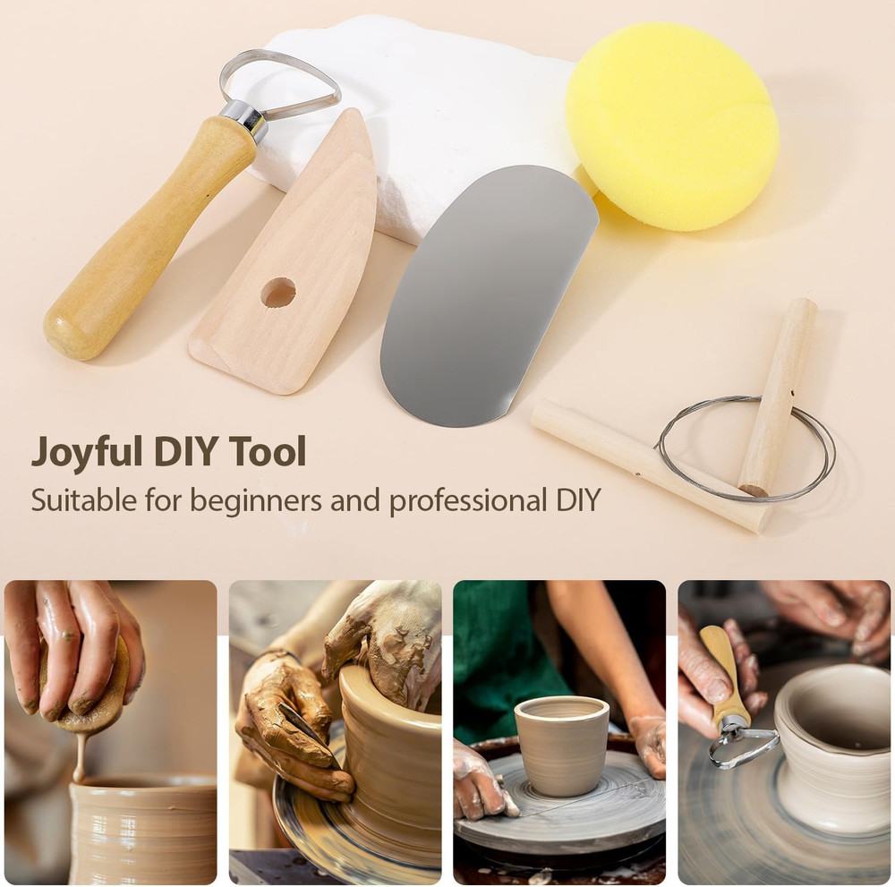 Clay Sculpting Tools Kit 32pcs Pottery Carving Modeling Set Beginner
