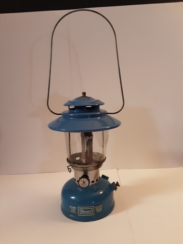 Vintage Coleman For Sears Blue Lantern 72217 Dated 5/71