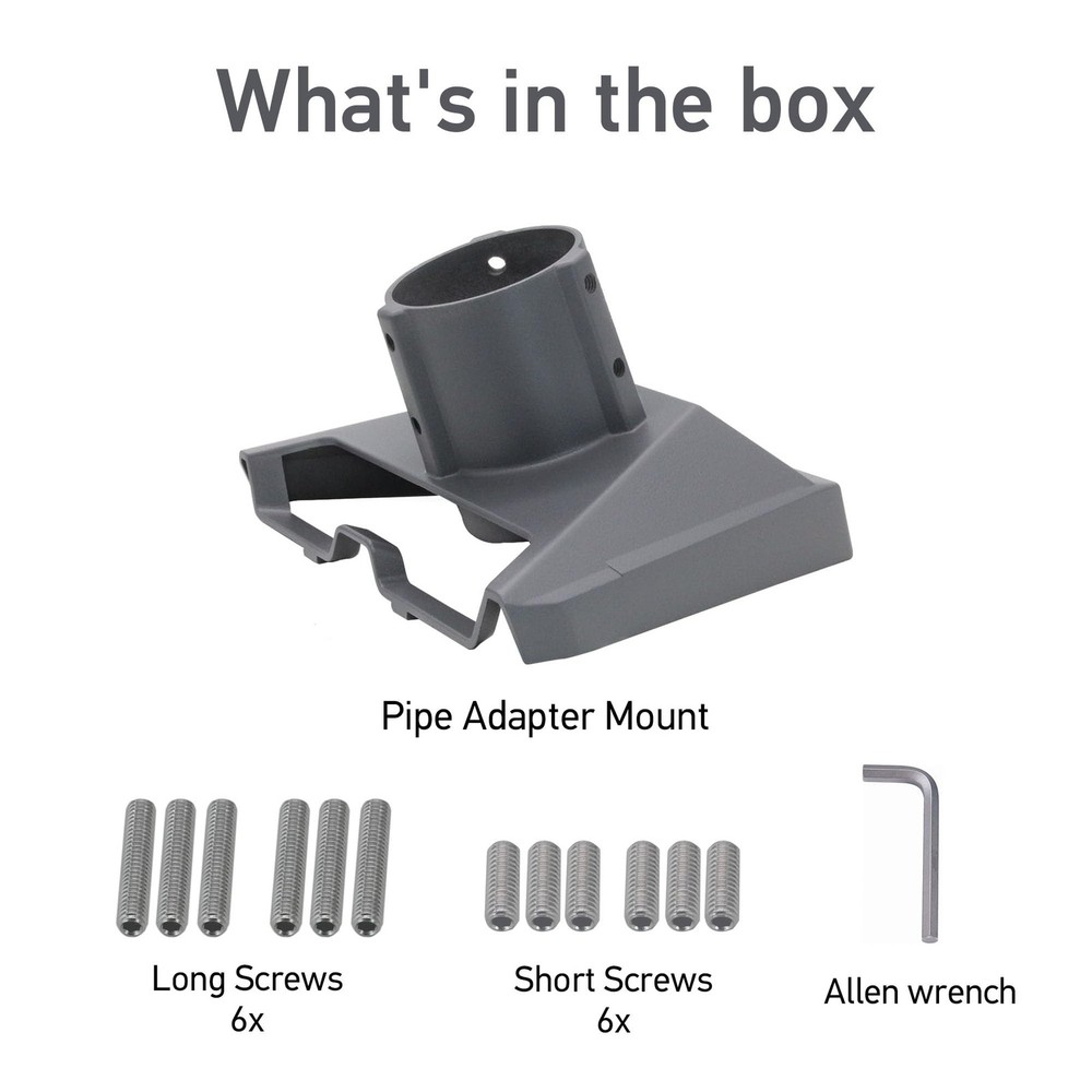 Starlink Gen 3 Pipe Adapter, Pole Mount Adapter Mounting Kit, Compatible Grey