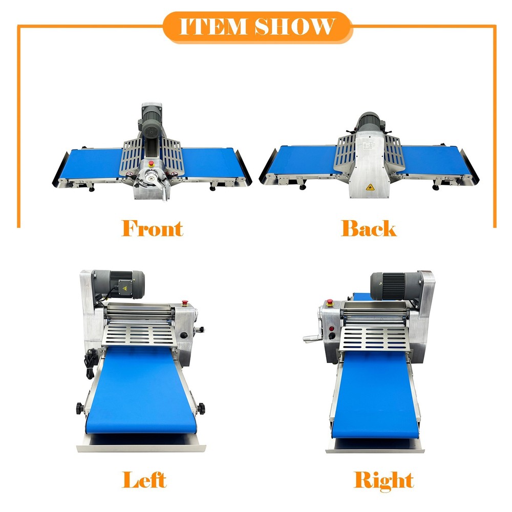 110V Commercial Dough Sheeter Foldable Dough Pressing Machine Pastry Sheeter