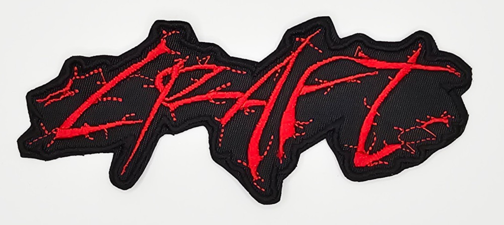 CRAFT RED LOGO SHAPED BORDER EMBROIDERED PATCH