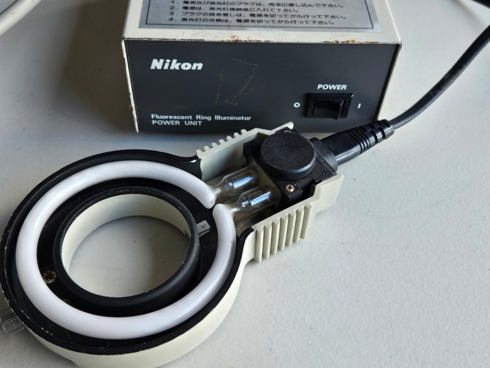 Nikon Fluorescent Ring Illuminator Power Unit and Light FRI-MK2 Work Microscope