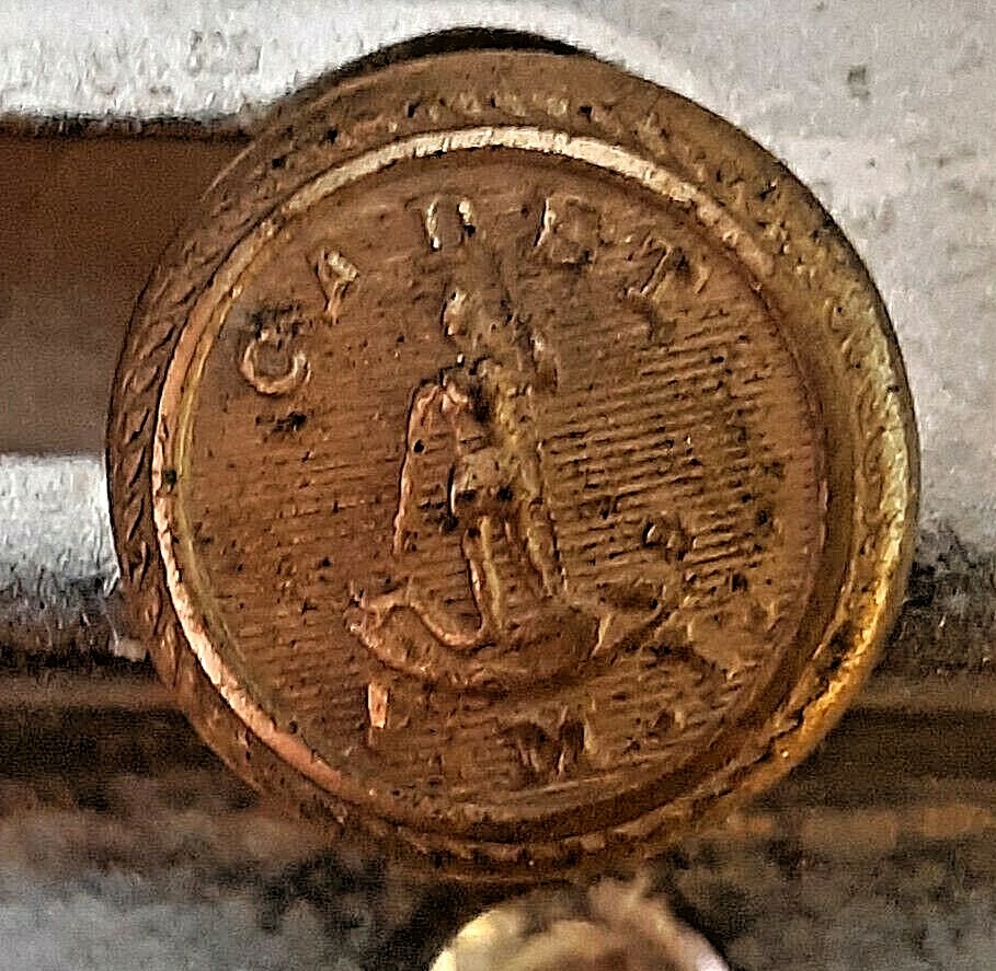 VMI Cadet Cap/hat Button 1890s Horstmann Philadelphia.