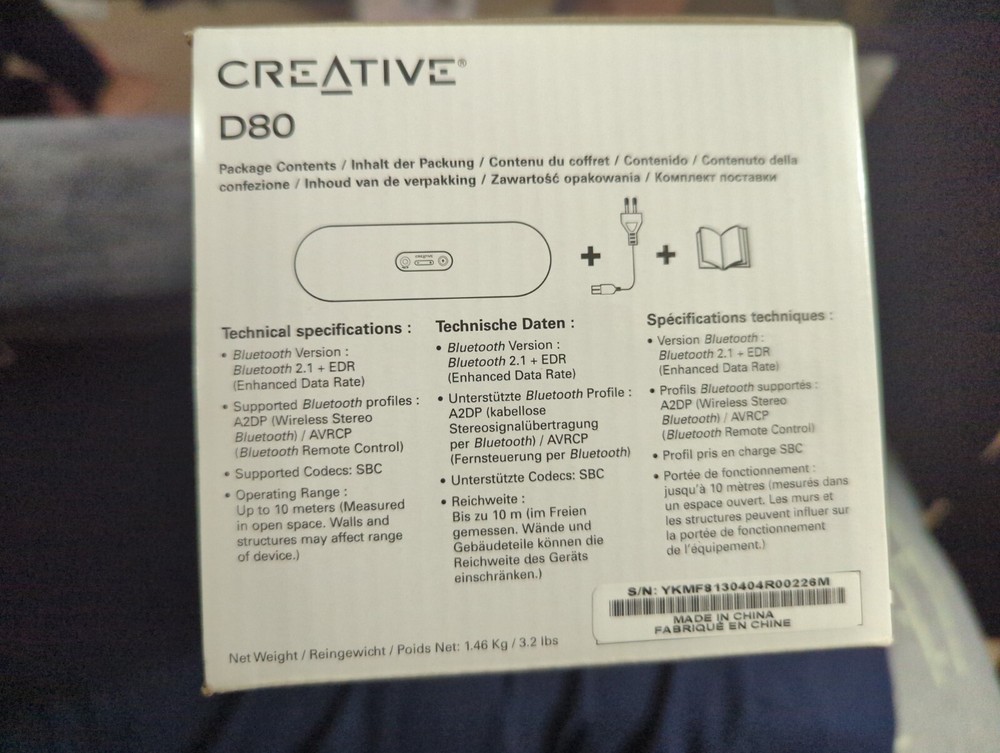 Creative Model D80 Wireless Bluetooth Speaker Black