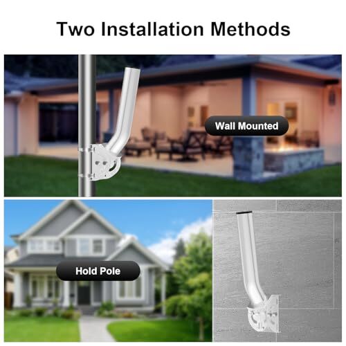 Universal Antenna Pole Mount Bracket, 12" Adjustable J-Mounting kit for