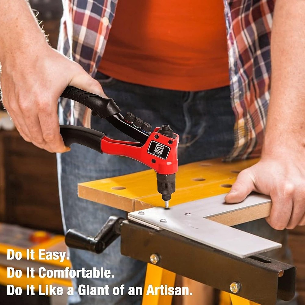 Rivet Gun Kit with 200 Rivets & 4 Bits