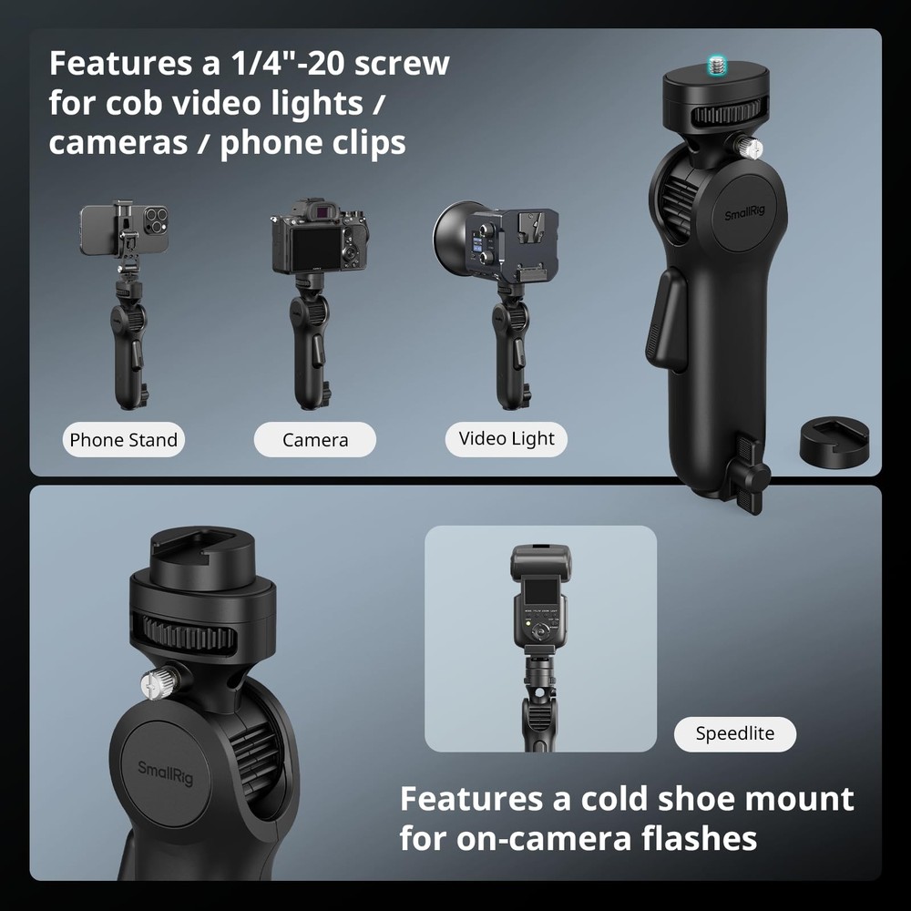 Quick Adjustment Light Stand Adapter, -Button 180° Pitch Adjustment, 3kg Load...