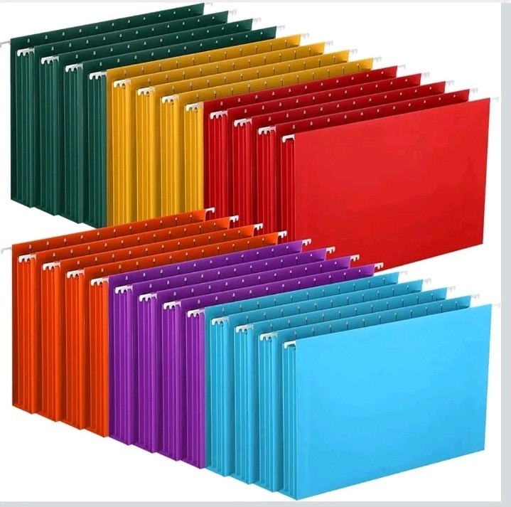 Tinlade 24 Pcs Multicolored Hanging File Folders