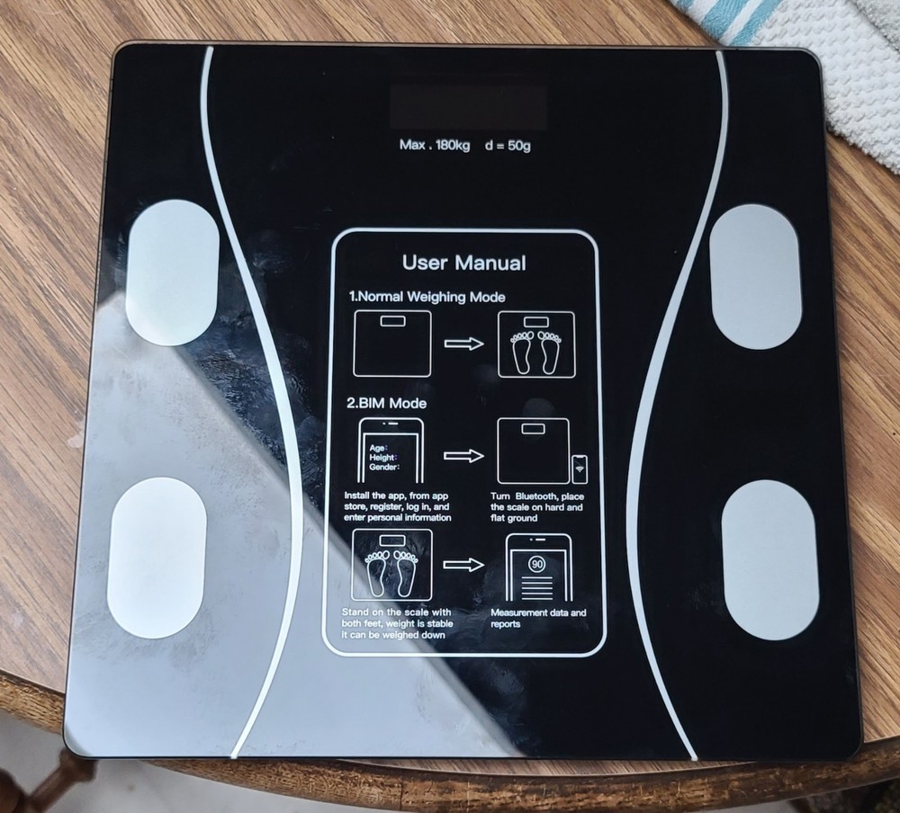 Digital BMI Digital Display Bathroom Scale High Precision Bluetooth W Batteries