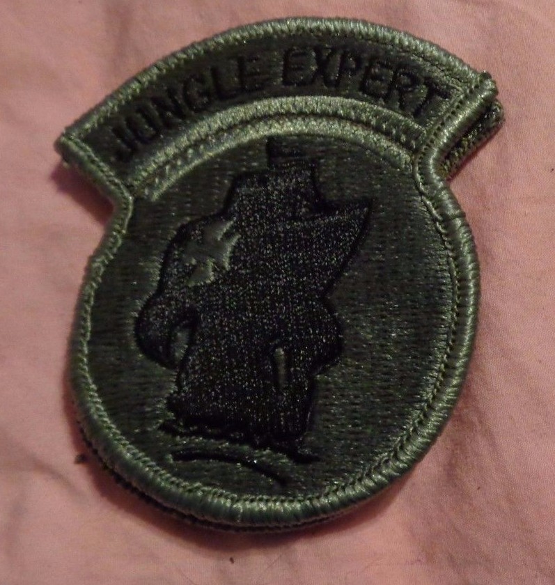 ARMY PATCH,JOTC,JUNGLE OPERATIONS TRAINING CENTER, 25TH ID, ACU  ,W/HOOK LOOP