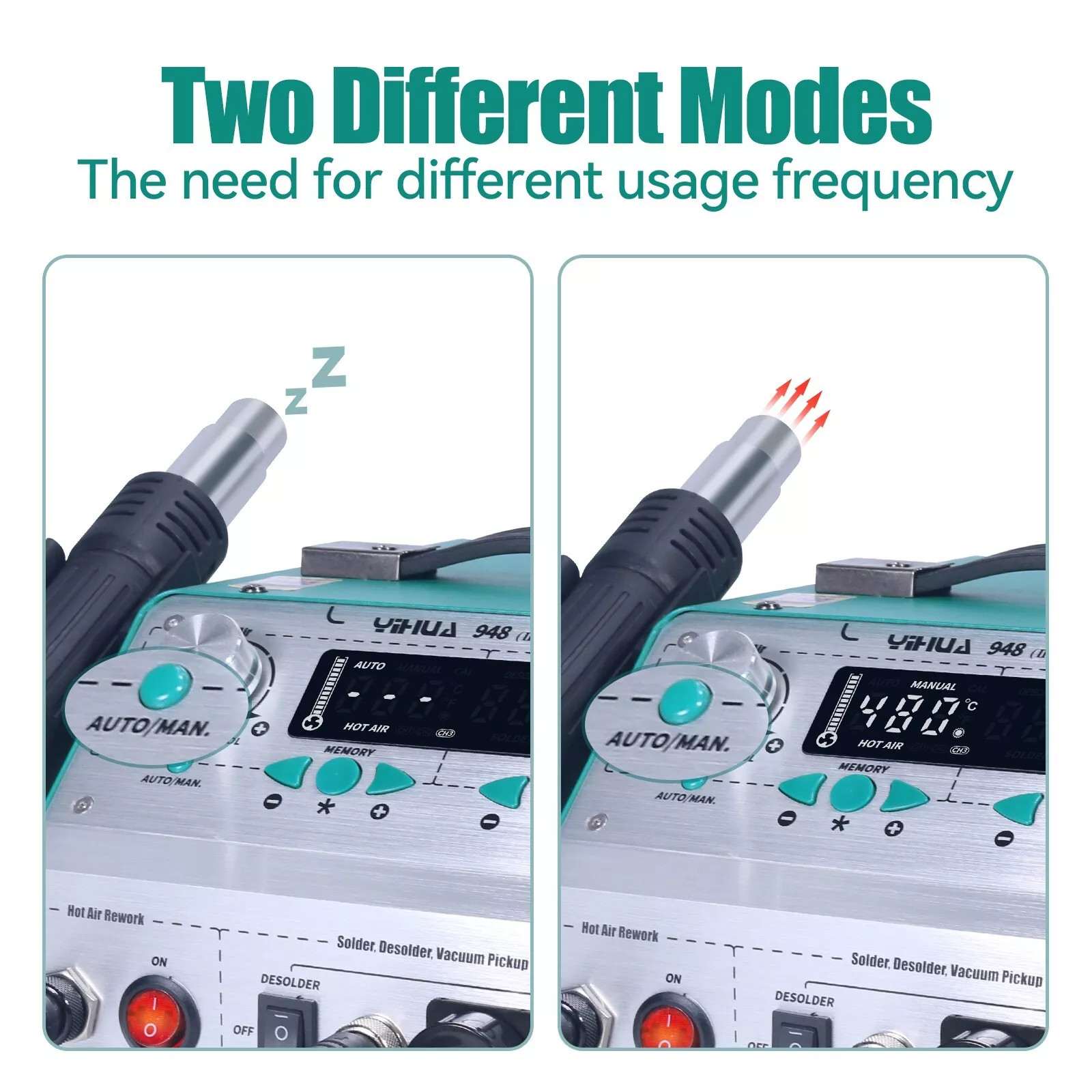 YIHUA 948-II 4-in-1 780W Hot Air Digital Display Desoldering Rework Station