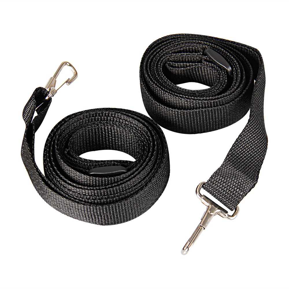 2 Pcs Adjustable Bimini Top Tie Down Webbing Straps with loop Snap hooks