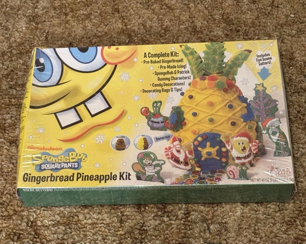 SpongeBob Gingerbread pineapple Sealed Kit NIB Christmas