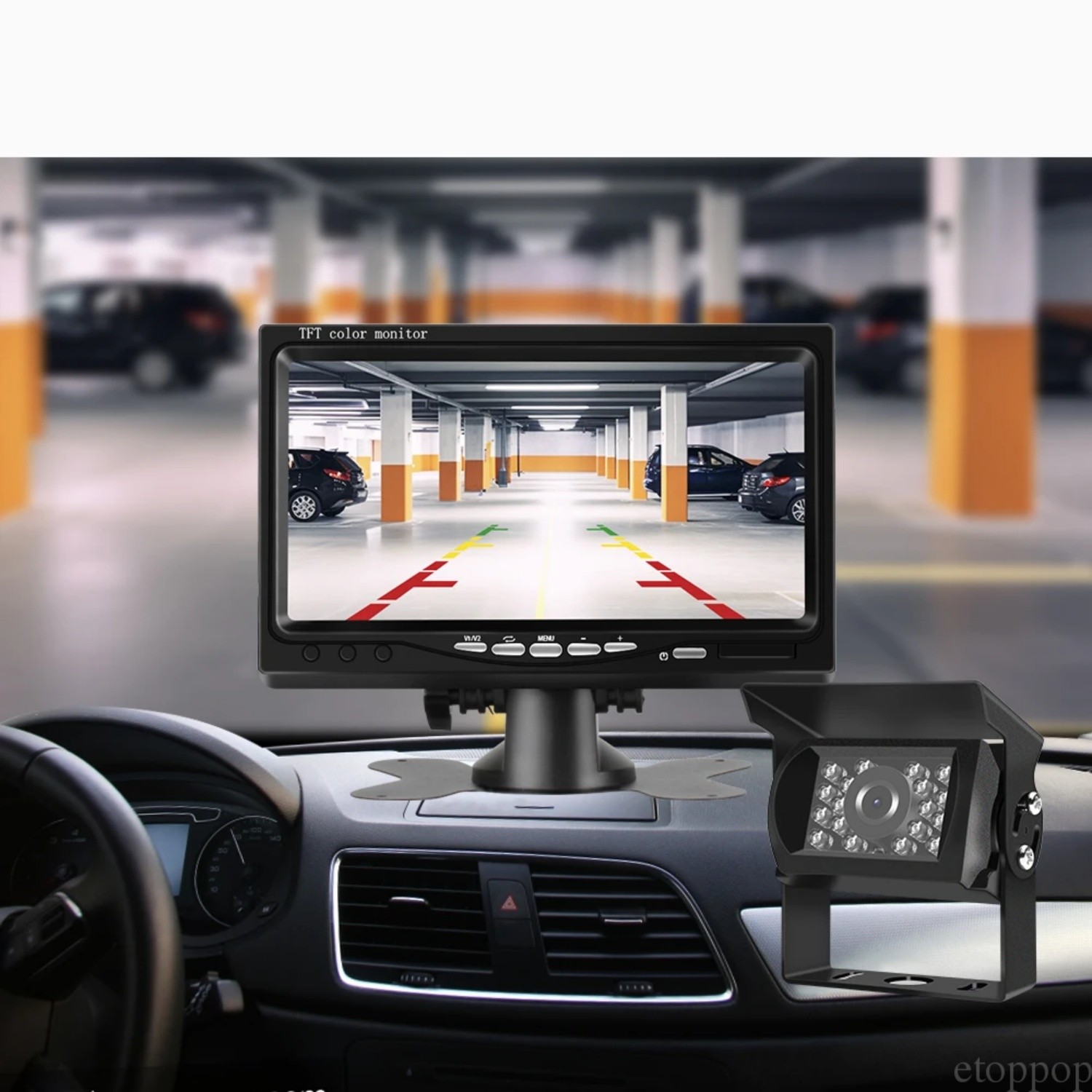 7'' Backup Camera and Monitor Kit System Back Parking Night Vision For Truck RV