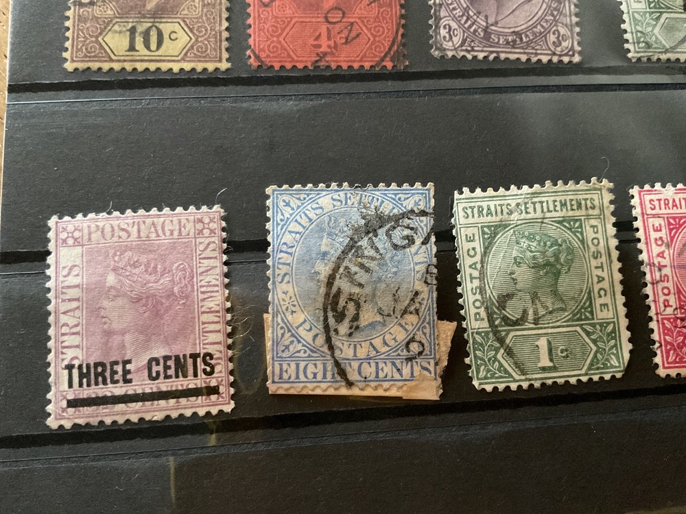 Straits settlements mounted mint or used stamps B2074