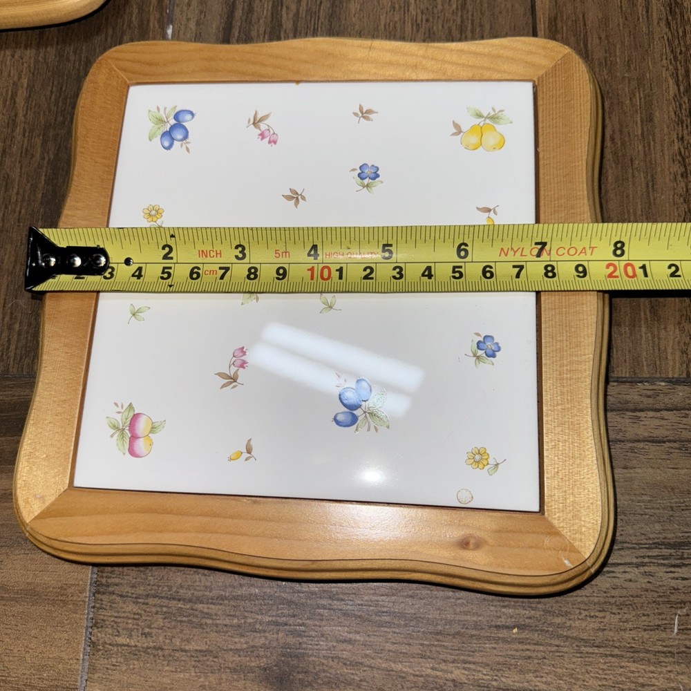 Fruit Chintz 8 inch trivet’s set with ceramic tile