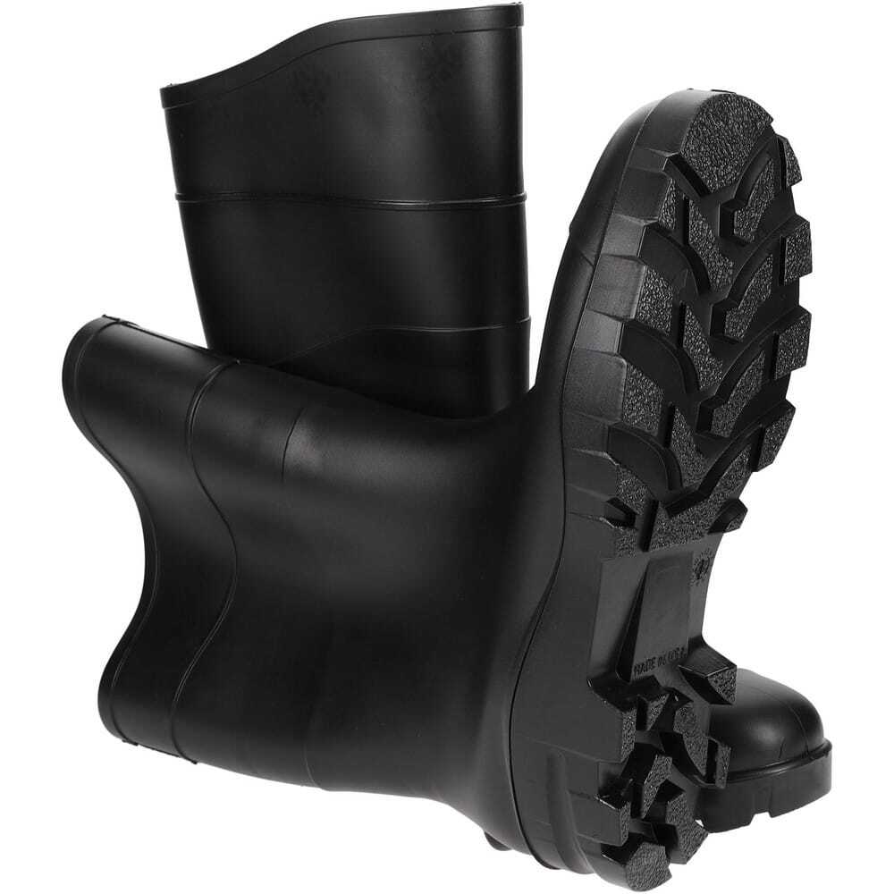 PRO-SAFE Unisex Size 9 Medium Width Steel Work Boot Black, PVC Upper, 13" Hig...