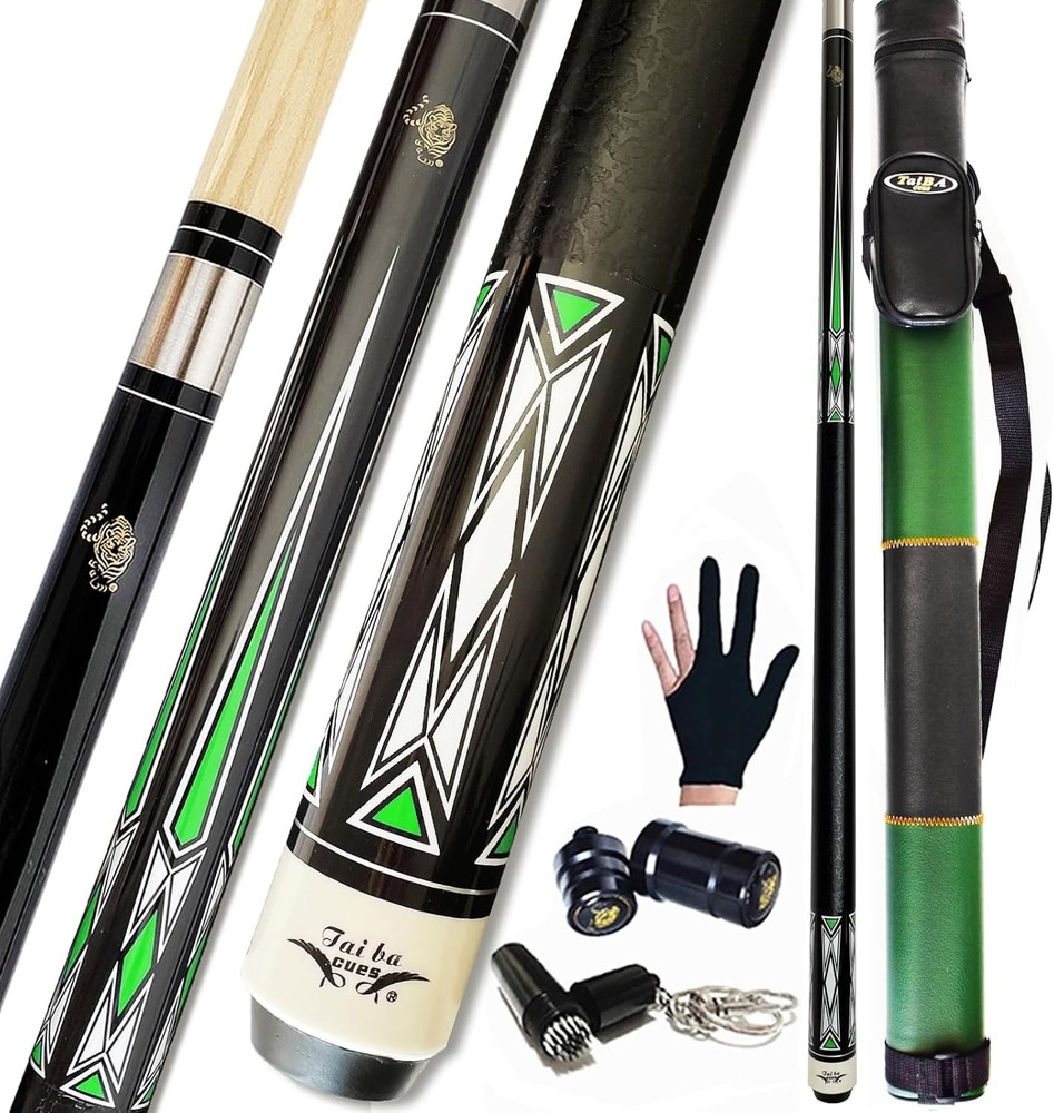 Maple Pool Cue Stick + Hard Case Bundle