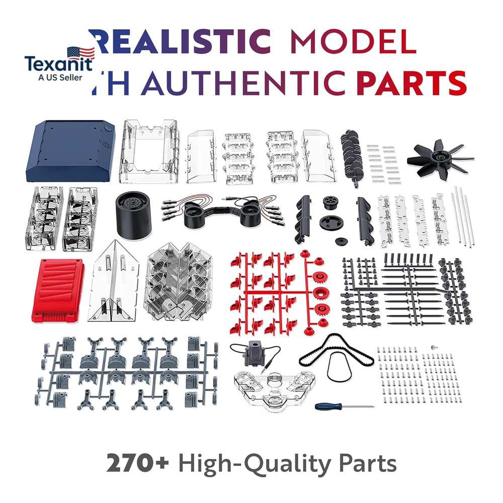 V8 Combustion Engine Model Kit That Runs - Build Your Own STEM Mini V8 Model Eng