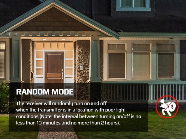 DEWENWILS Wireless Motion Sensor Light Switch,Dusk to Dawn & PIR Motion Sensor