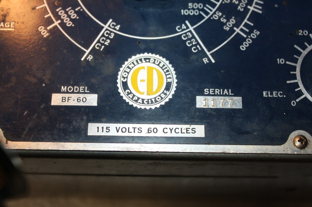Canell–Dubilier BF60 Capacitance Resistance Bridge Ham Radios & Audio Untested