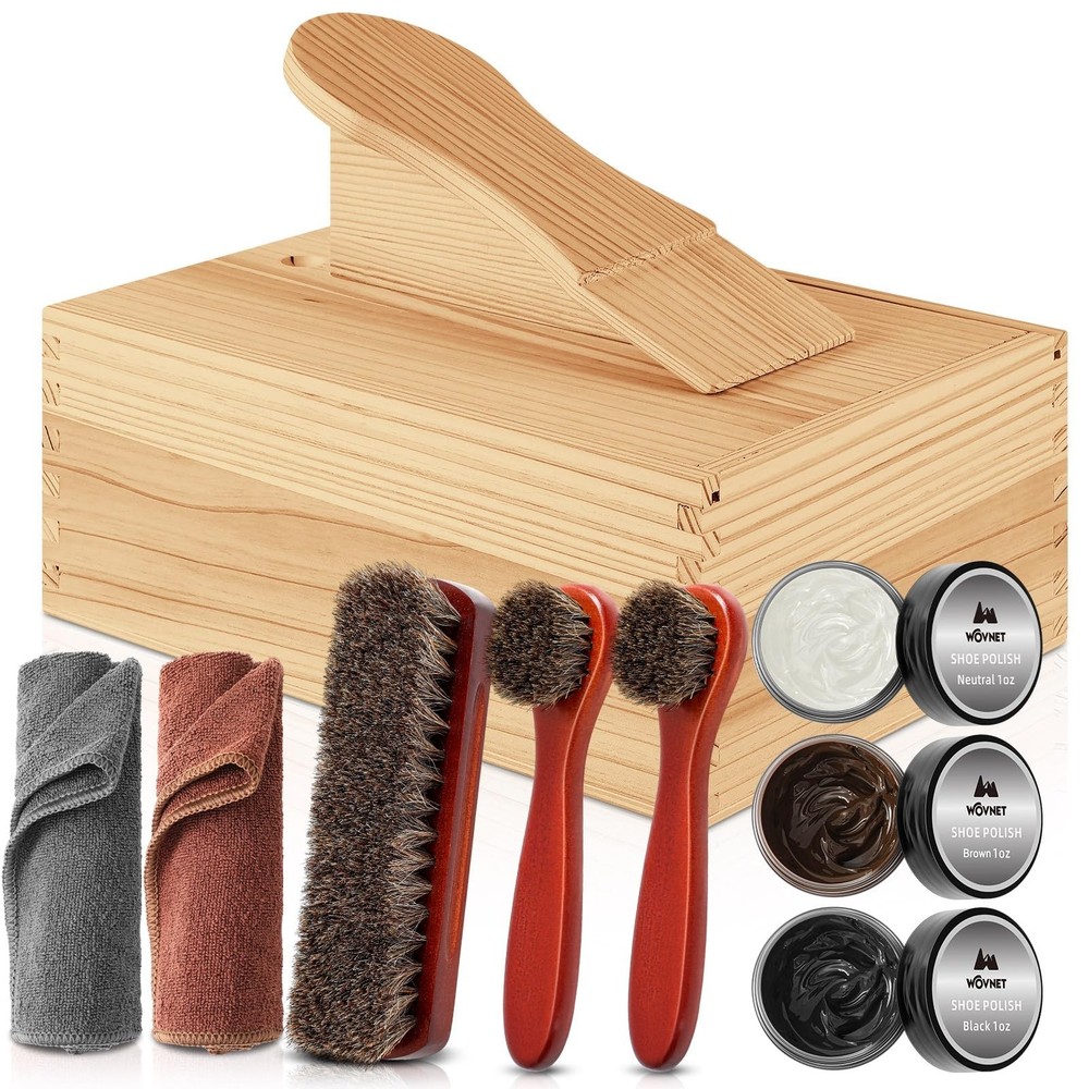 9 Pcs Shoe Shine Valet Box Light