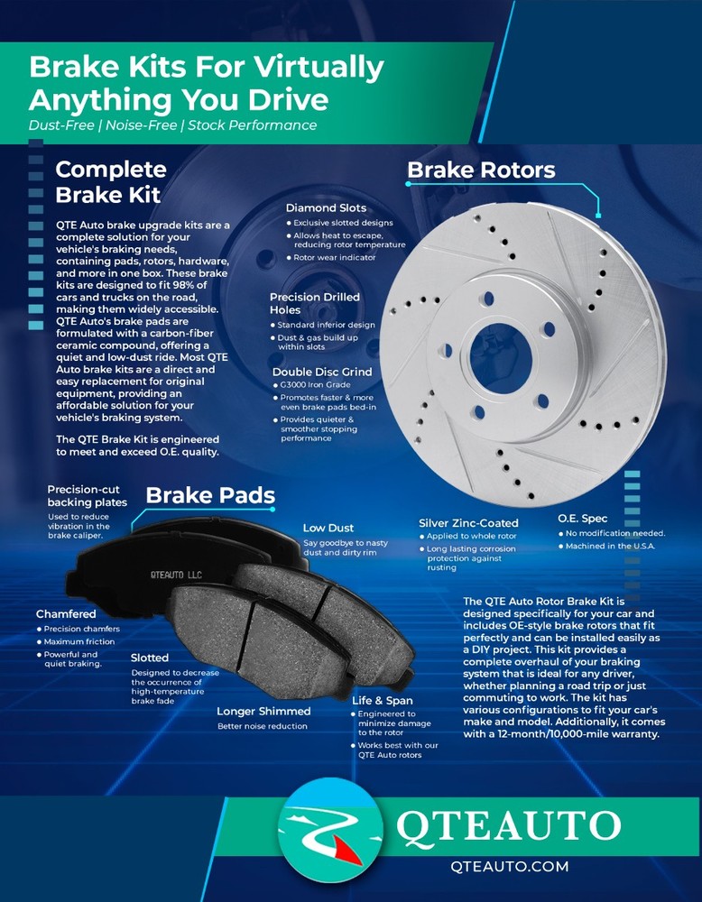 Front Ceramic Brake Pad Kit For 2008-2011 Ford Focus