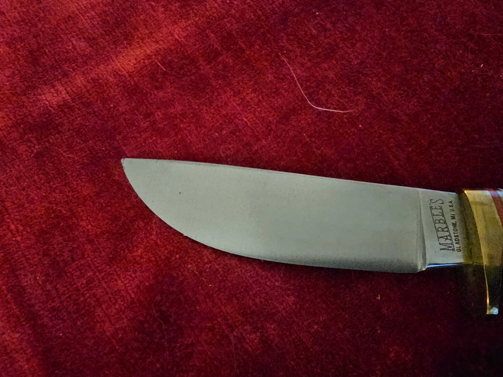 Marble's Fixed Blade Hunter Buffalo/Crown Stag Handle