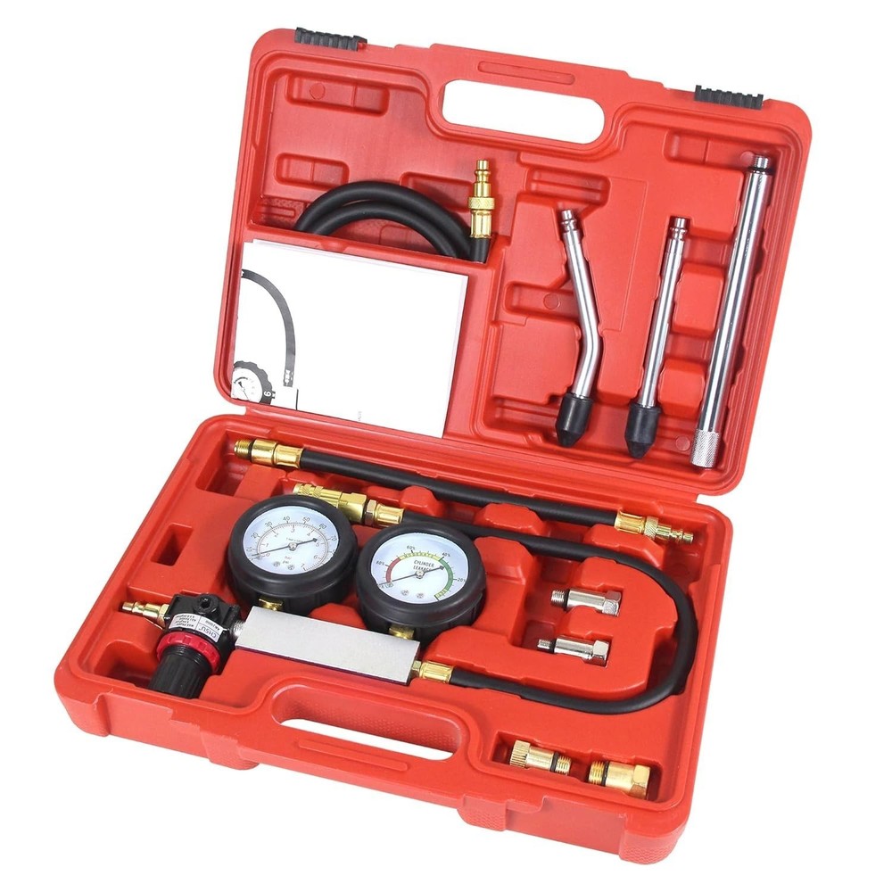 Multi-Function Cylinder Leak Down Tester Gasoline Engine Compression Gauge Test
