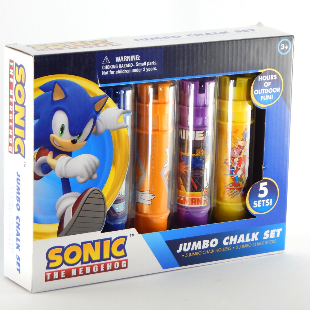 Sonic The Hedgehog Jumbo Chalk Set