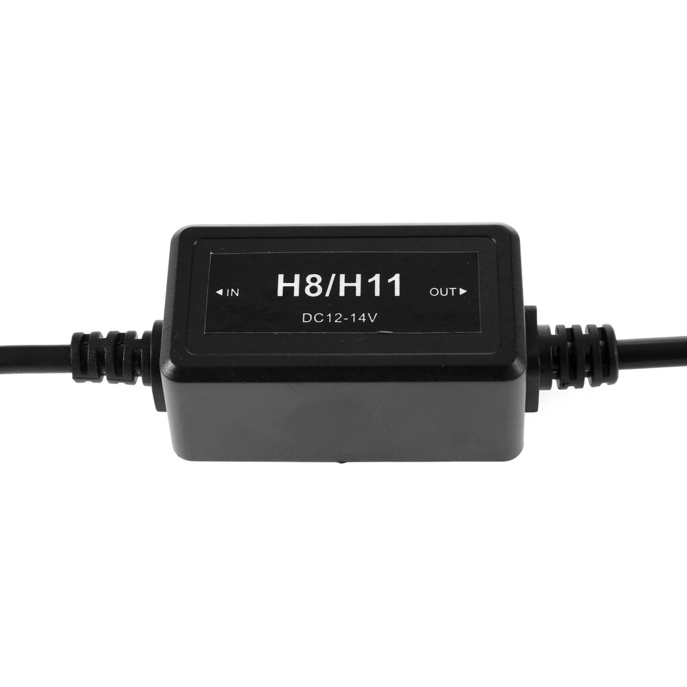 2x H11 LED Headlight Bulbs Canbus Anti Flicker Resistor Wiring Canceller Decoder